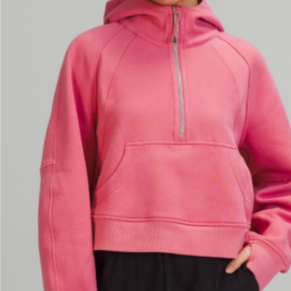 Pink Scuba oversized half zip